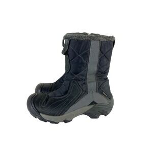 KEEN Womens Sz 6 Black Gray 'Betty' Quilted Insulated Winter Snow Boots‎